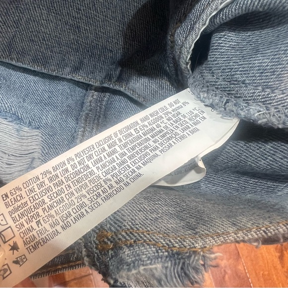 Forever 21 BEADED RHINESTONE Embellished Tassels Denim Crop Jacket Medium - Picture 7 of 13